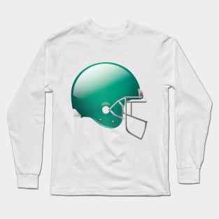 Original Football Helmet In Green Color Long Sleeve T-Shirt